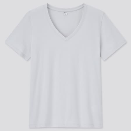 WOMEN 100% Supima Cotton V Neck Short Sleeved T-Shirt