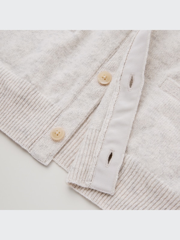 Premium Lambswool V-Neck Long-Sleeve Cardigan
