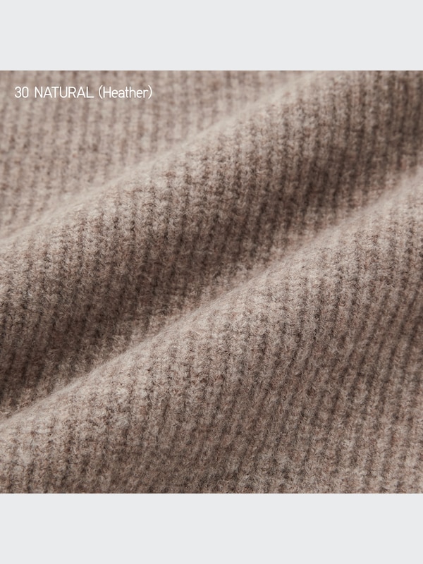 Souffle Yarn Mock Neck Long-Sleeve Sweater
