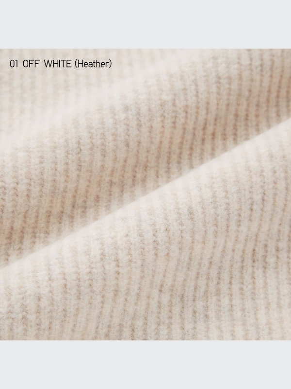 Souffle Yarn Mock Neck Long-Sleeve Sweater