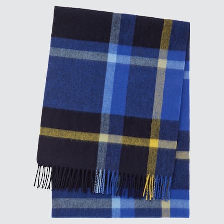 100% Cashmere Checked Scarf