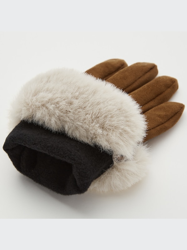 HEATTECH Faux Shearling Cuffed Gloves