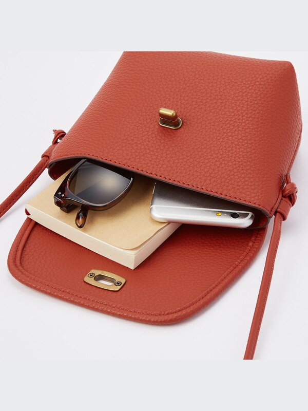 Faux Leather Mini Square Shoulder Bag