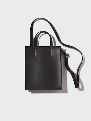 FAUX LEATHER SQUARE SHOULDER BAG