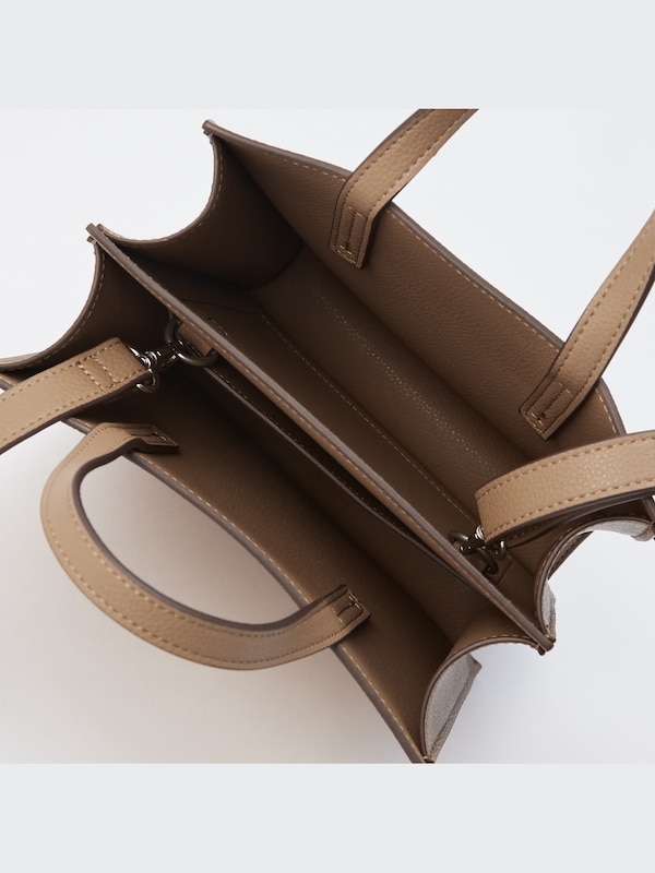 Faux-Leather Square Shoulder Bag