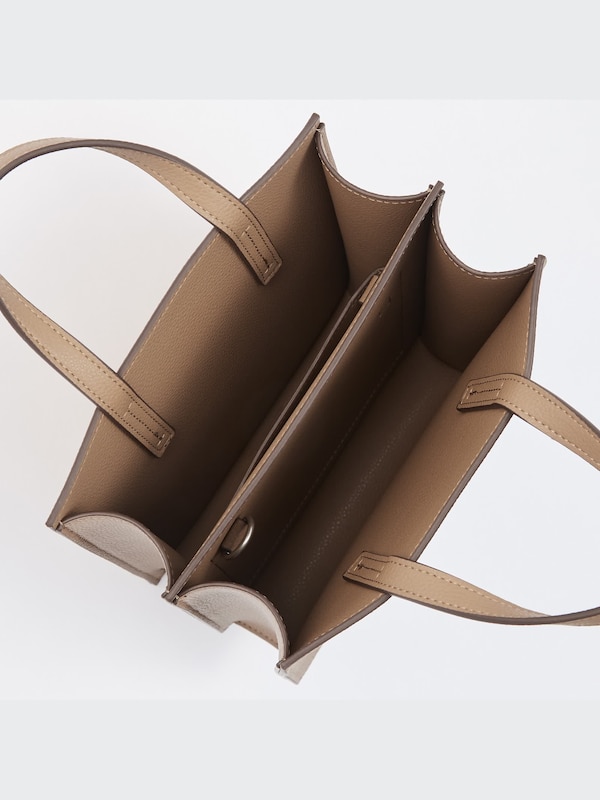 Faux-Leather Square Shoulder Bag