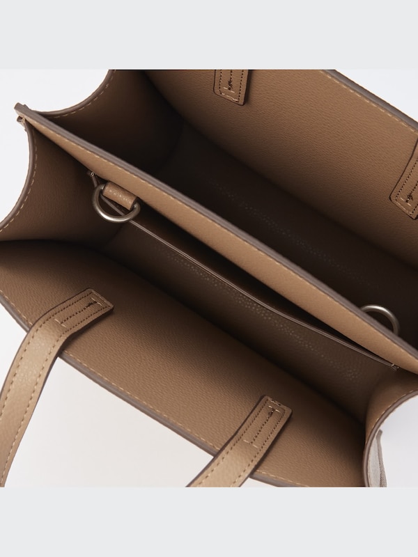 Faux-Leather Square Shoulder Bag