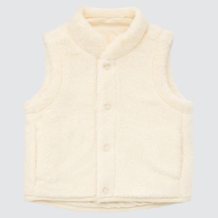 Babies Toddler Fluffy Yarn Fleece Vest Reversible