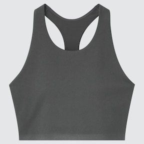 PINK VS Gray & Black Racerback Wide Band Athletic Sports Bra Top