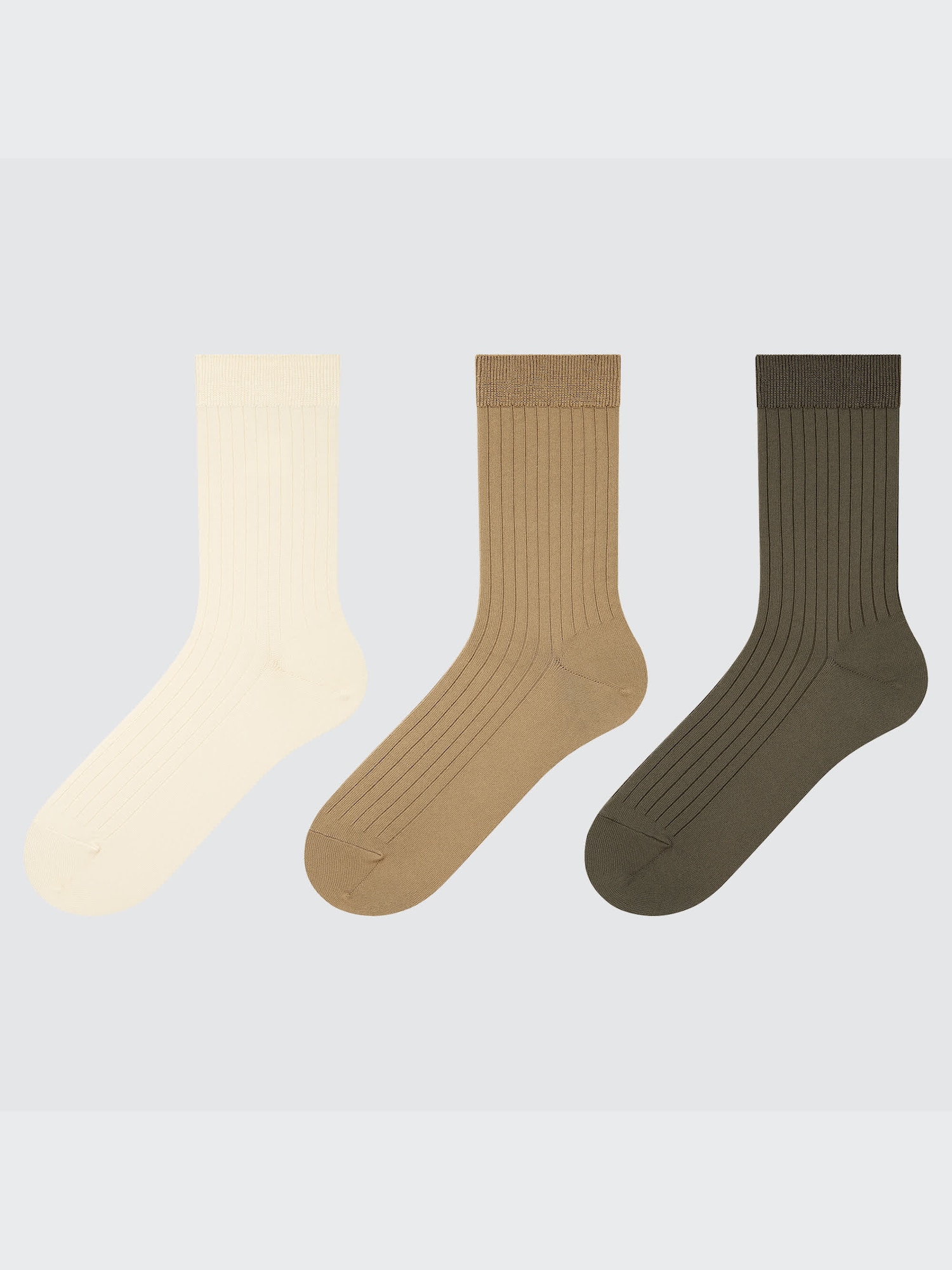 Wide-Ribbed Socks (3 Pairs) | UNIQLO US