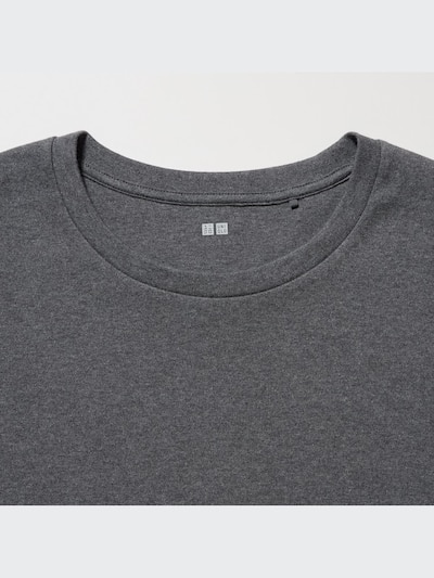 Smooth Stretch Cotton Crew Neck Long-Sleeve T-Shirt