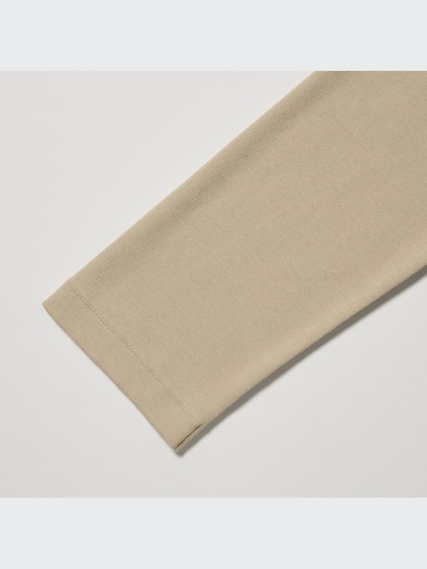 Smooth Stretch Cotton Turtleneck Long-Sleeve T-Shirt
