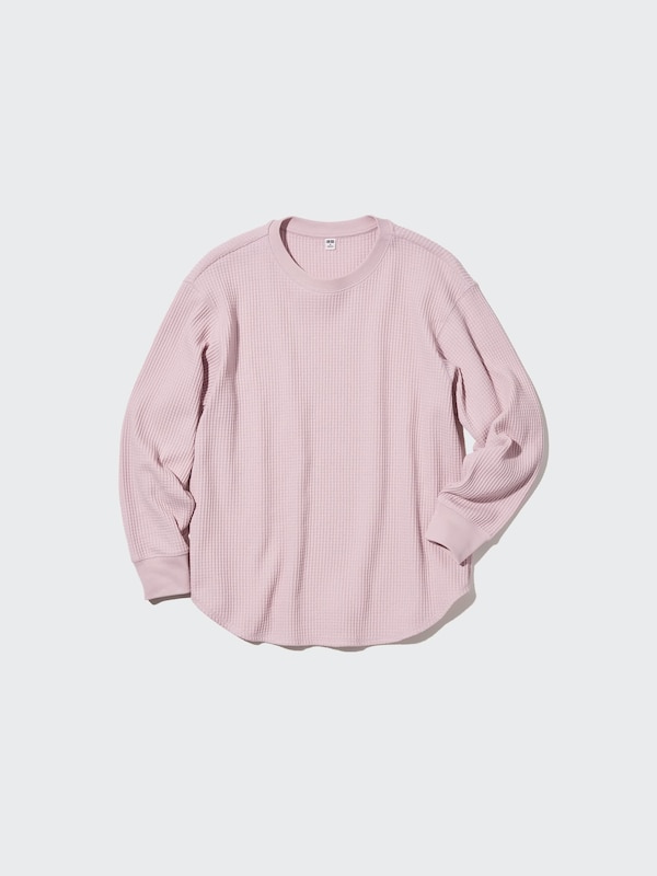 Waffle Crew Neck Long-Sleeve T-Shirt