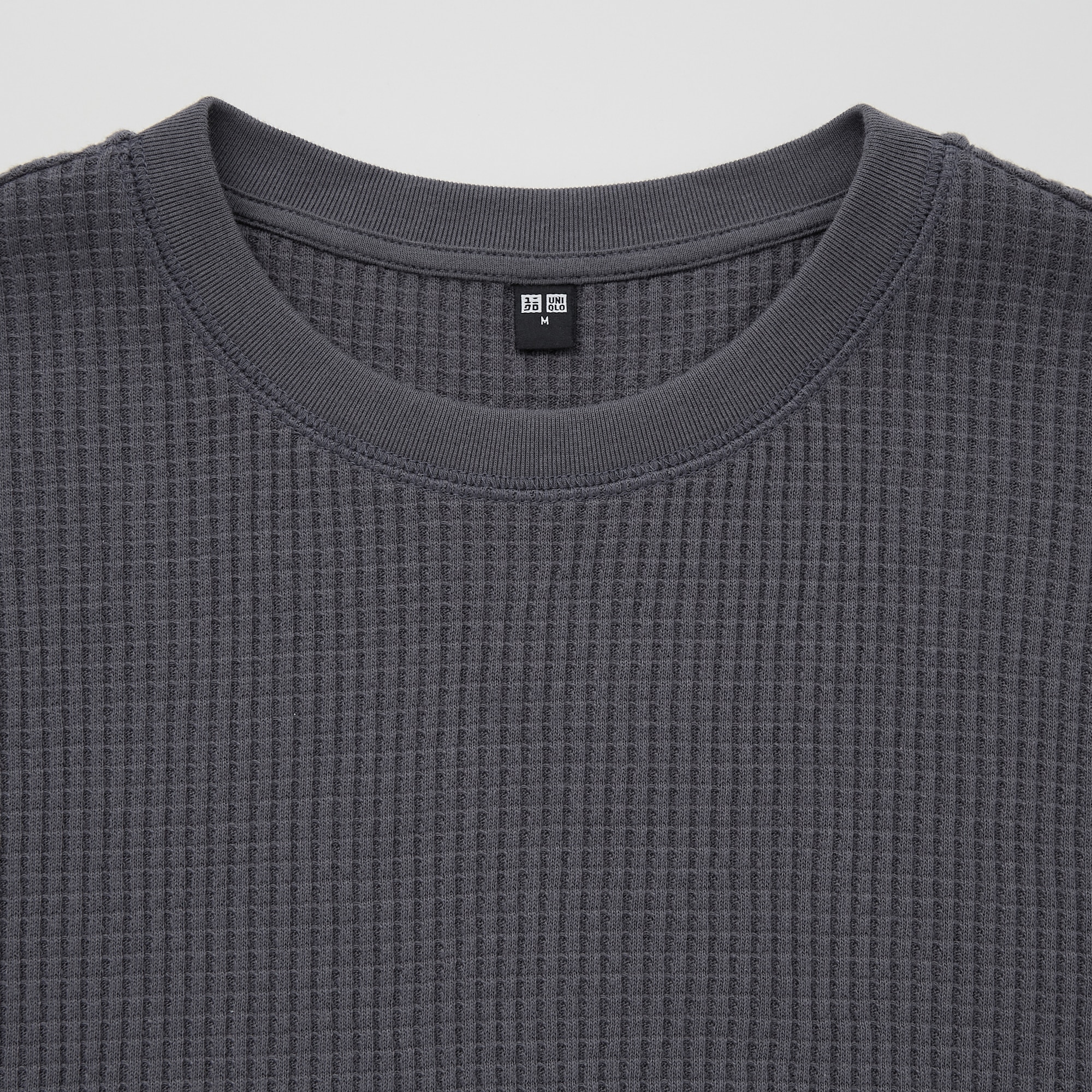 WOMEN WAFFLE CREW NECK LONG-SLEEVE T-SHIRT | UNIQLO US