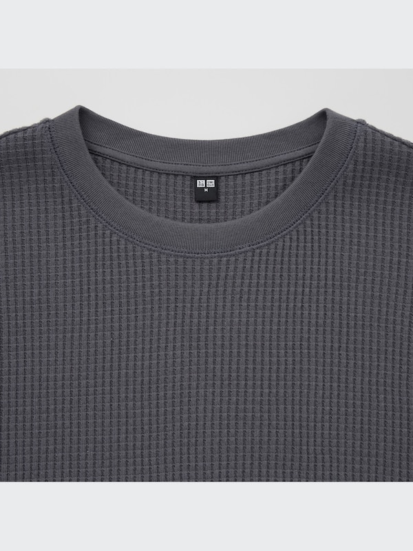 Waffle Crew Neck Long-Sleeve T-Shirt