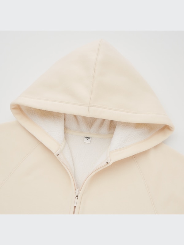 Soft Pile-Lined Sweat Long-Sleeve Full-Zip Hoodie