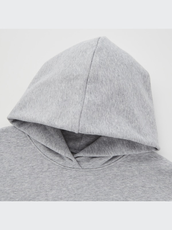 Sweat Slit Long-Sleeve Pullover Hoodie