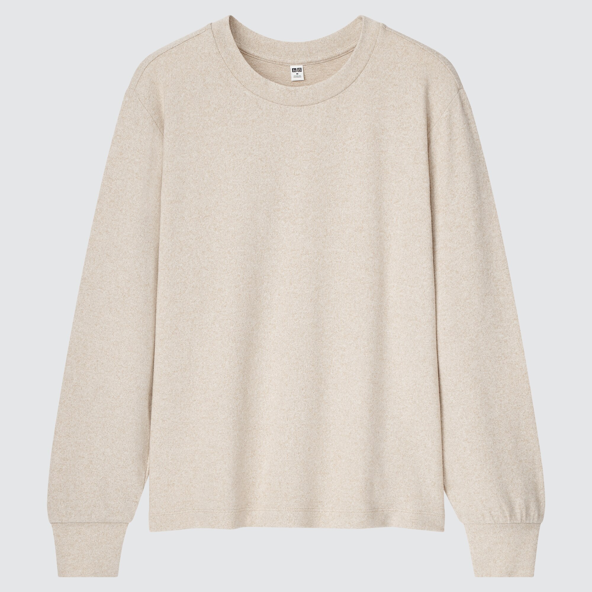 WOMEN SOFT KNITTED CREW NECK PUFF LONG 