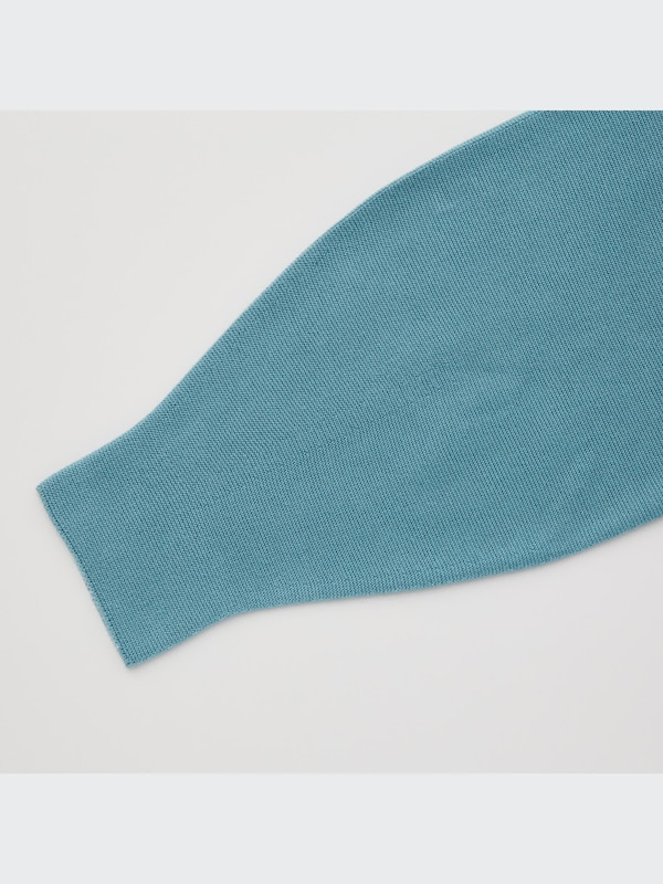 3D Knit Cotton Crew Neck Sweater