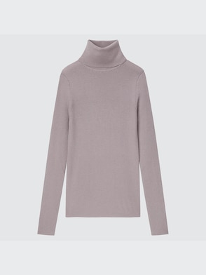 EXTRA FINE MERINO RIBBED TURTLENECK SWEATER