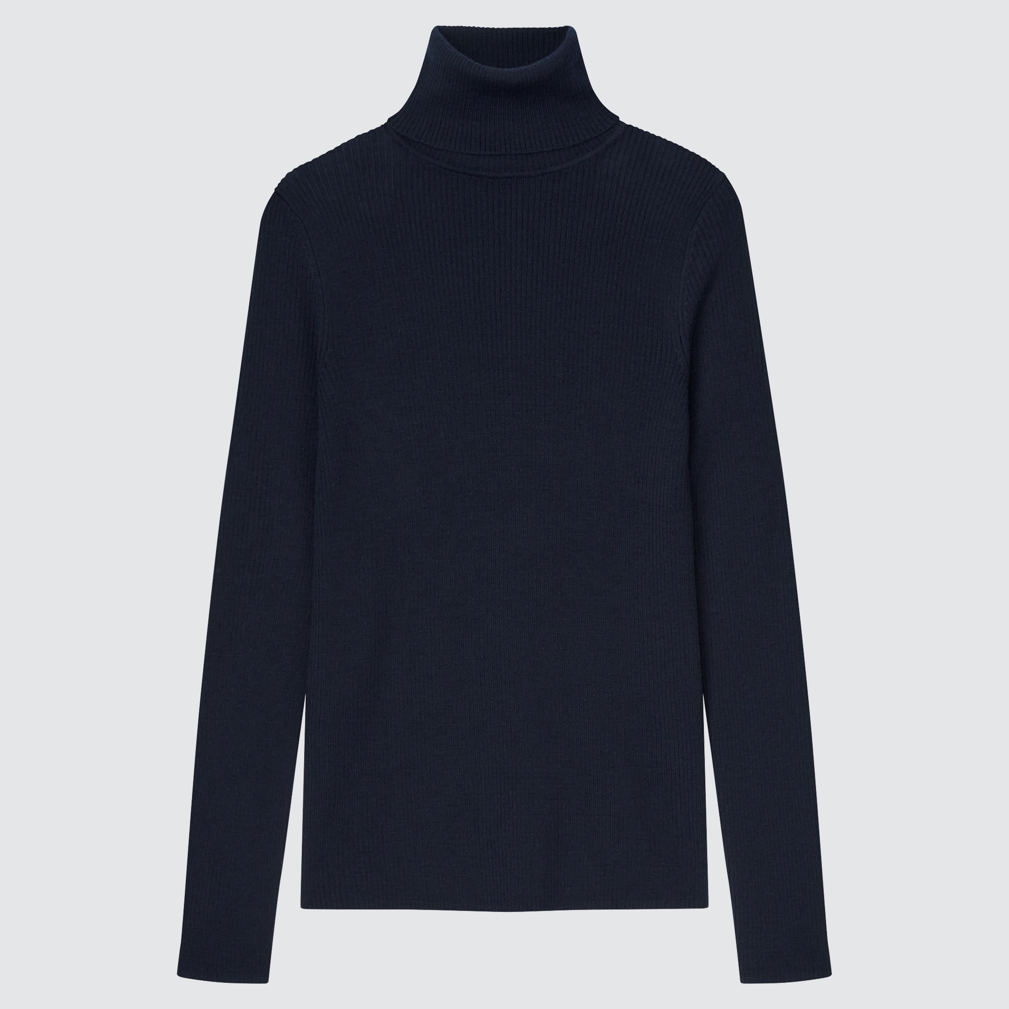 Check styling ideas for「Extra Fine Merino Ribbed Turtleneck Long