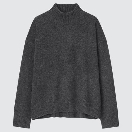 Pull Maille Soufflée Col Montant Femme