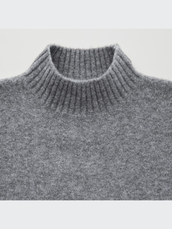 SOUFFLÉ YARN MOCK NECK SWEATER