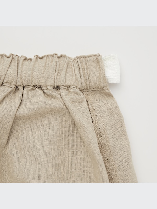 Cotton Linen Belted Shorts