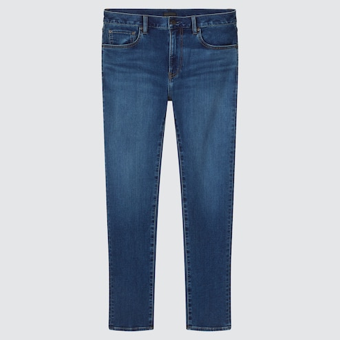 Men's Dark Wash Slim Fit Fleece Stretch Jeans