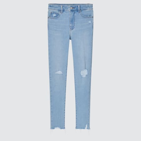 Women Stretch Rise Skinny Fit Distressed Jeans | UNIQLO