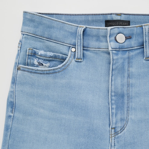 Uniqlo Womens Jeans Size L Brown Slim Fit Jeggings Denim Pockets