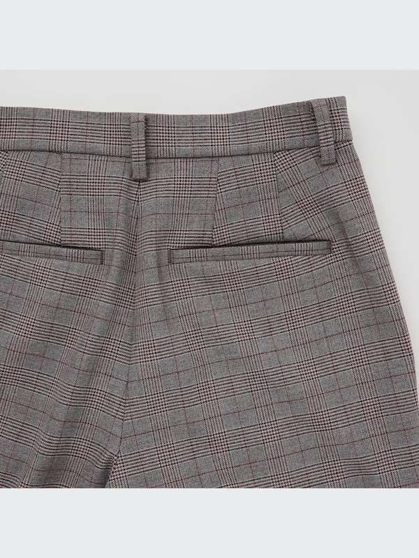 Smart 2-Way Stretch Glen-Checked Ankle Pants