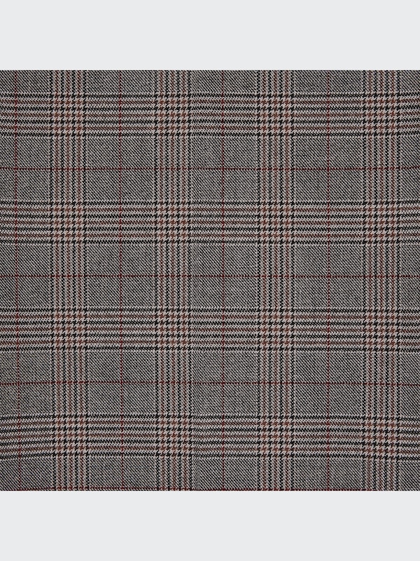 Smart 2-Way Stretch Glen-Checked Ankle Pants