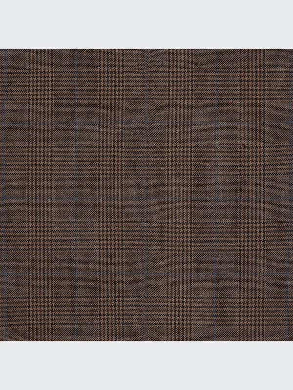 Smart Ankle Pants (2-Way Stretch Glen-Check, Tall)