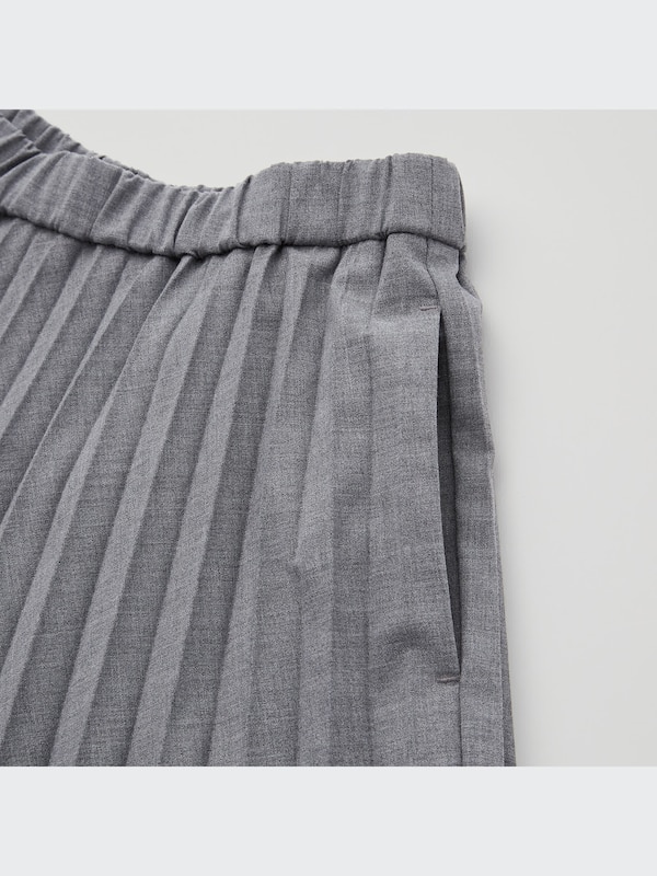 Pleated Checked Skirt