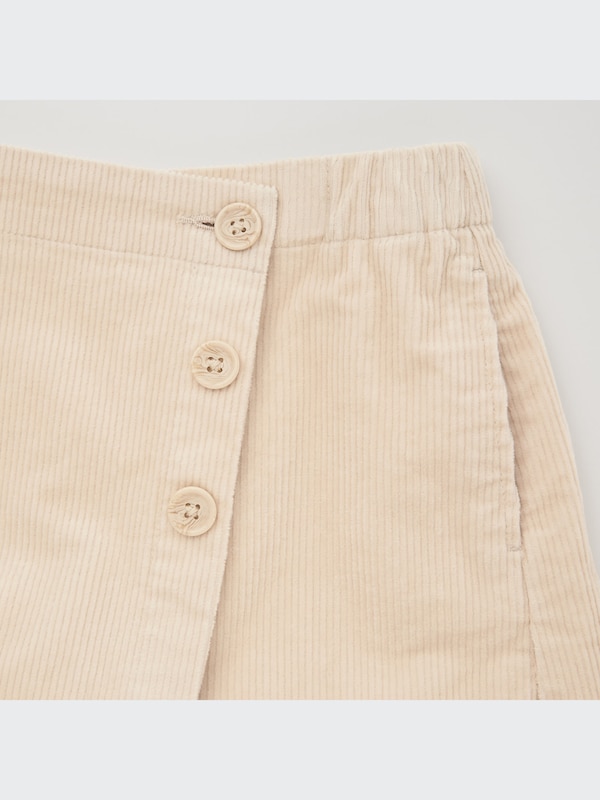 Corduroy Wrap Skirt Pants