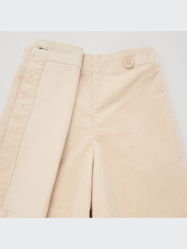 Corduroy Wrap Skirt Pants
