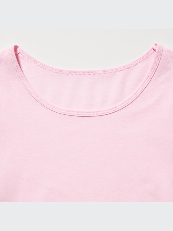 Warm Cotton Stretch Scoop Neck Long-Sleeve T-Shirt