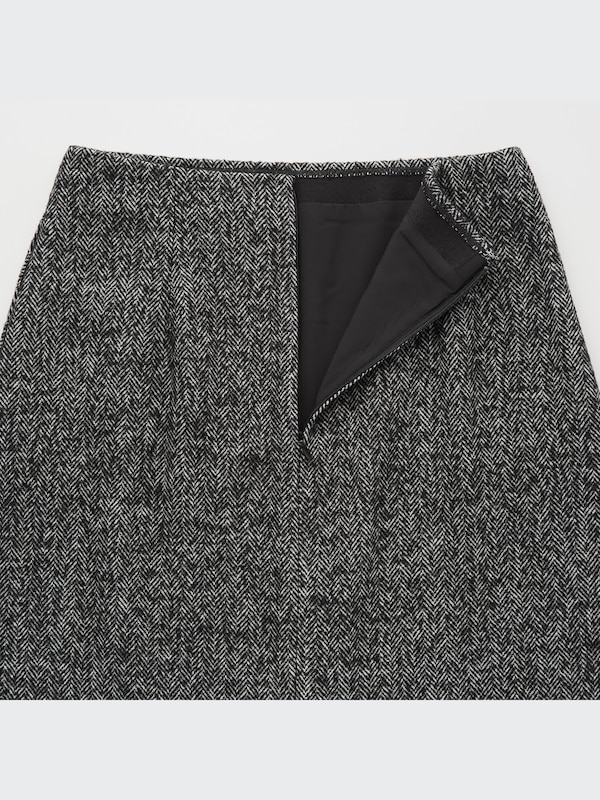 Wool-Blend Narrow Midi Skirt