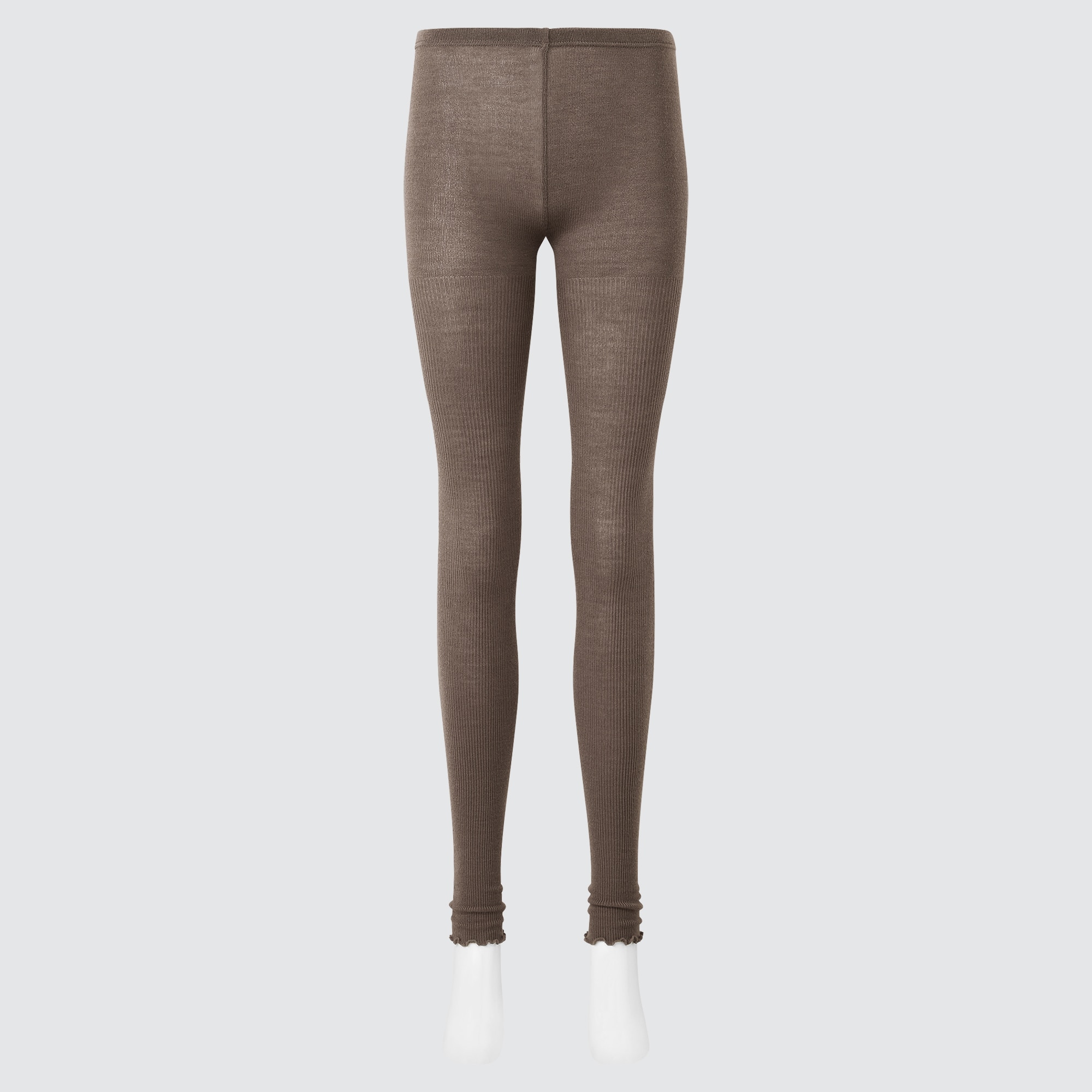 Uniqlo Heat Tech Extra Warm Leggings Cream White High Waist Knit Pull On  Winter - $23 - From Twisted