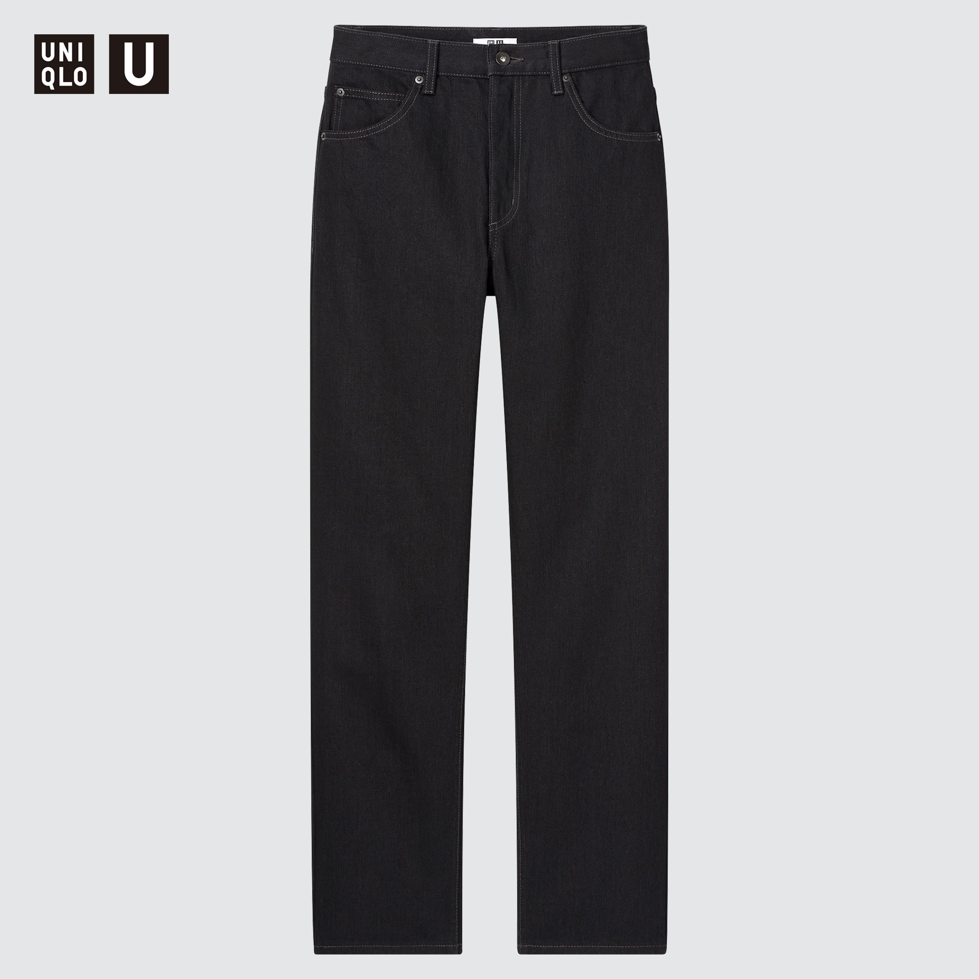 uniqlo regular fit straight high rise