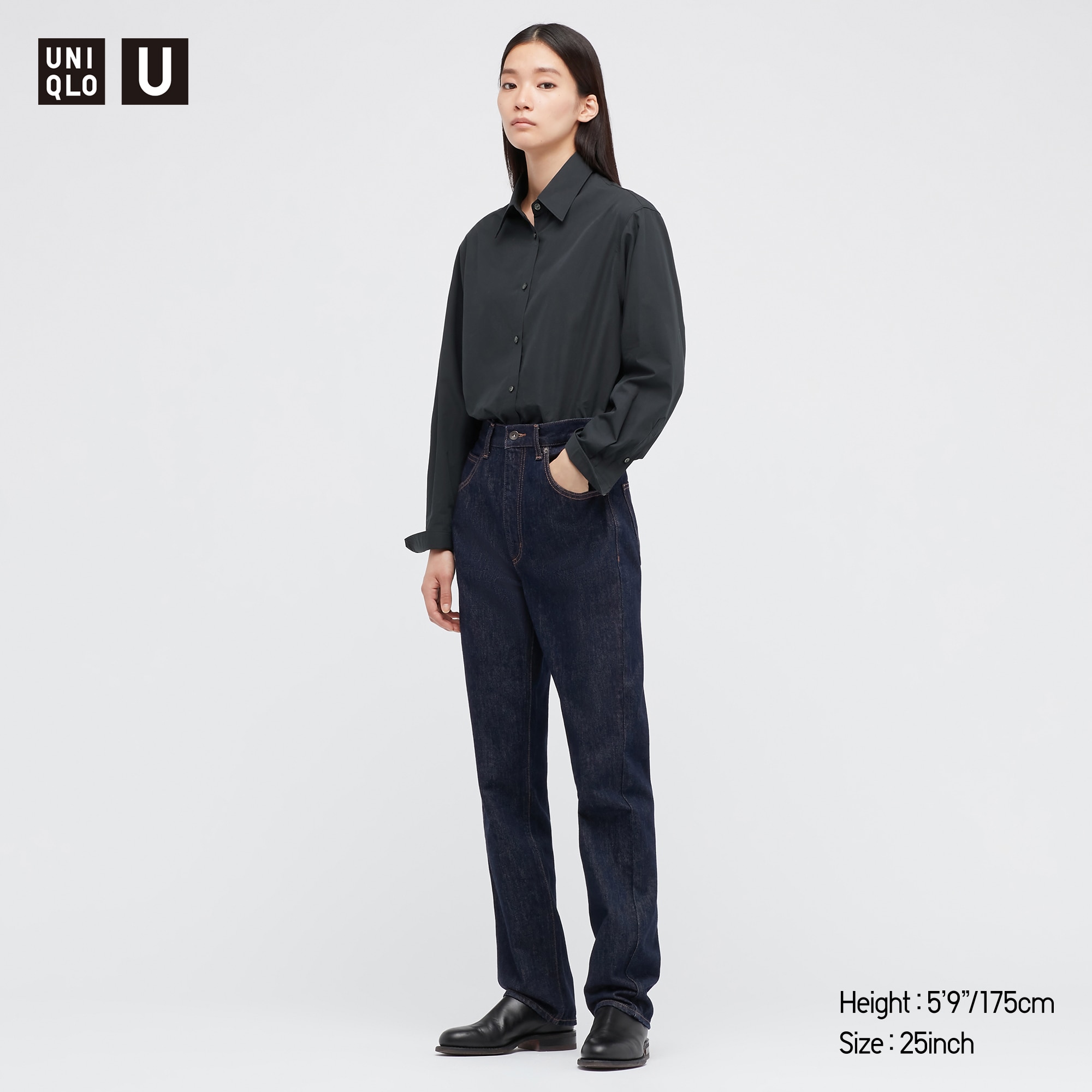 SOLD  Uniqlo U Women Regular Fit Straight Jeans  Blue Womens Fashion  Bottoms Jeans  Leggings on Carousell