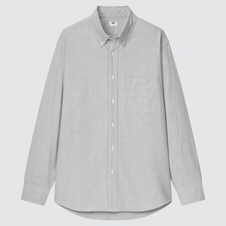Men Regular Fit Oxford Shirt (Button-Down Collar)