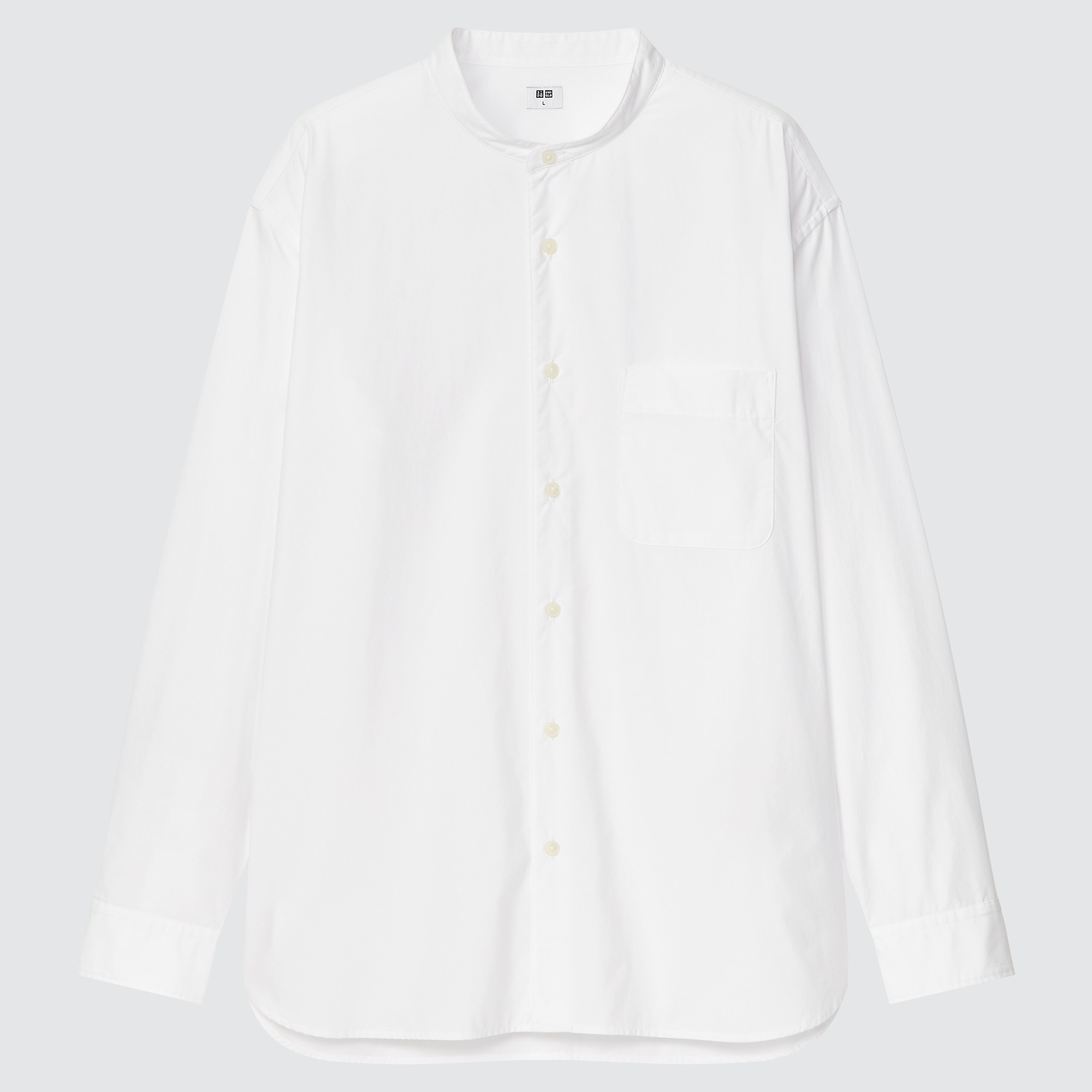 uniqlo grandad collar shirt