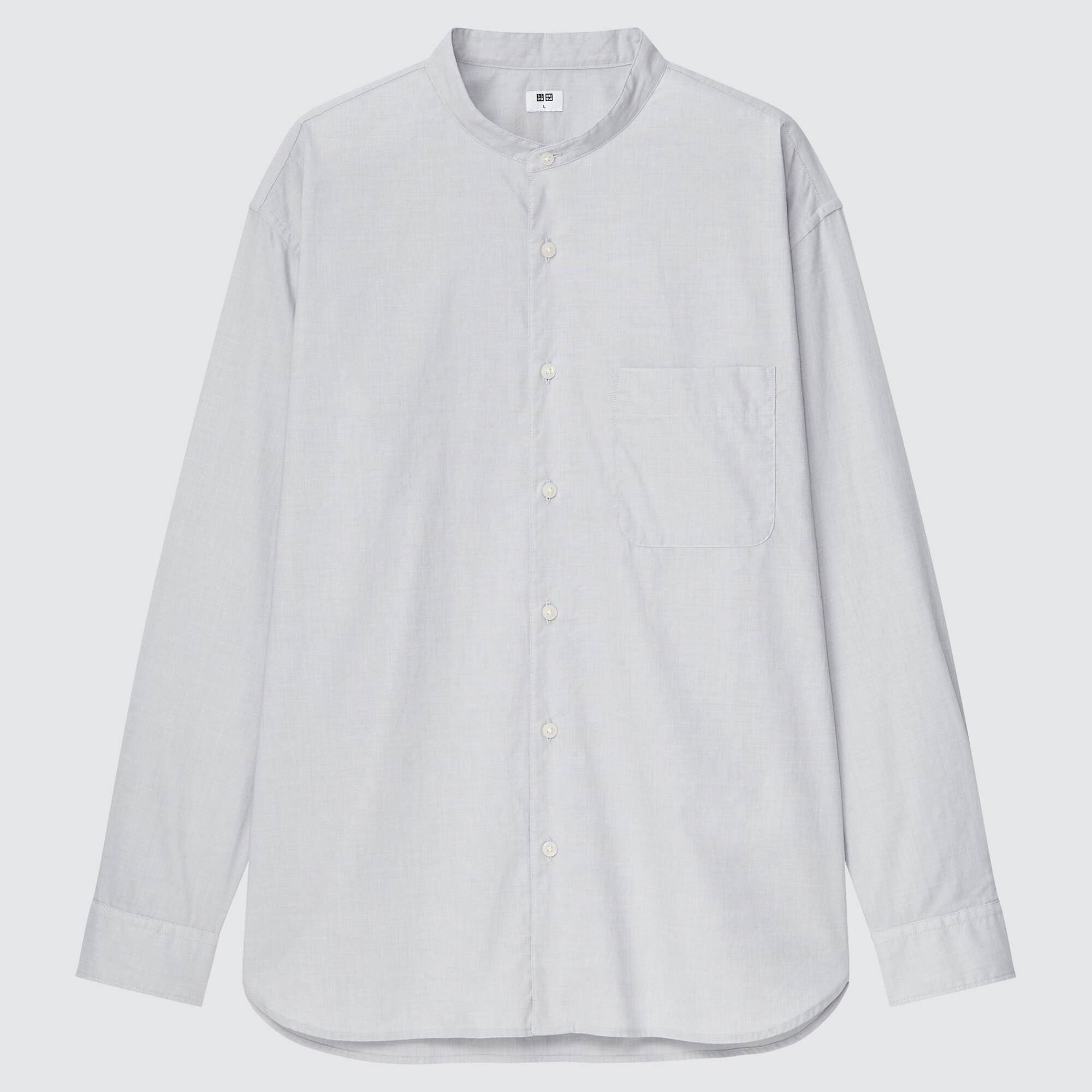 uniqlo grandad collar shirt