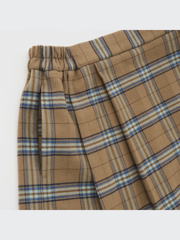 Pleated Checked Skirt