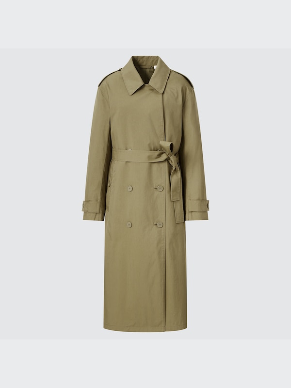 U Double-Breasted Trench Coat