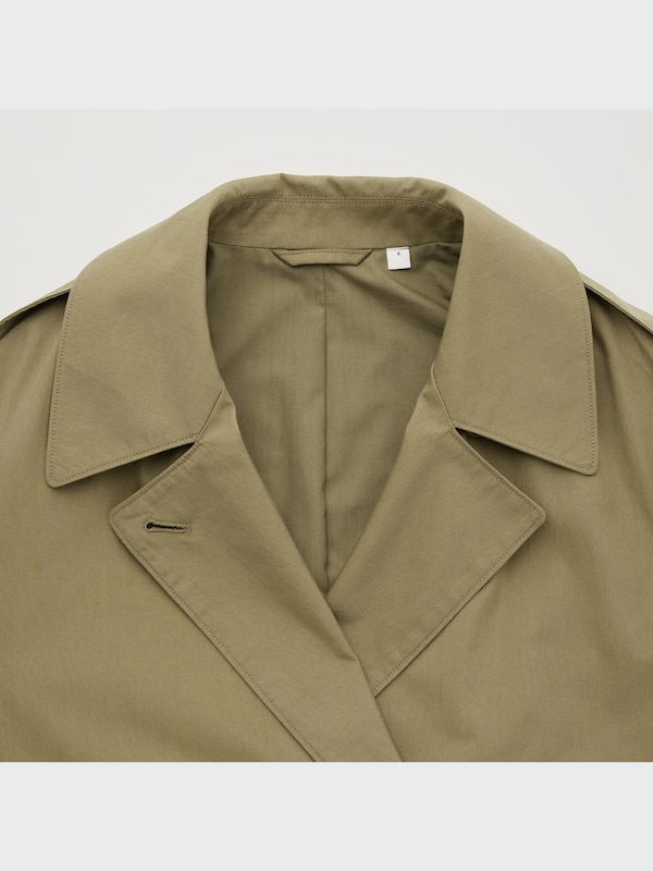 U Double-Breasted Trench Coat