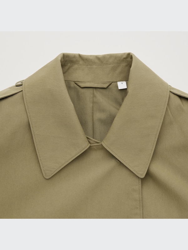 U Double-Breasted Trench Coat