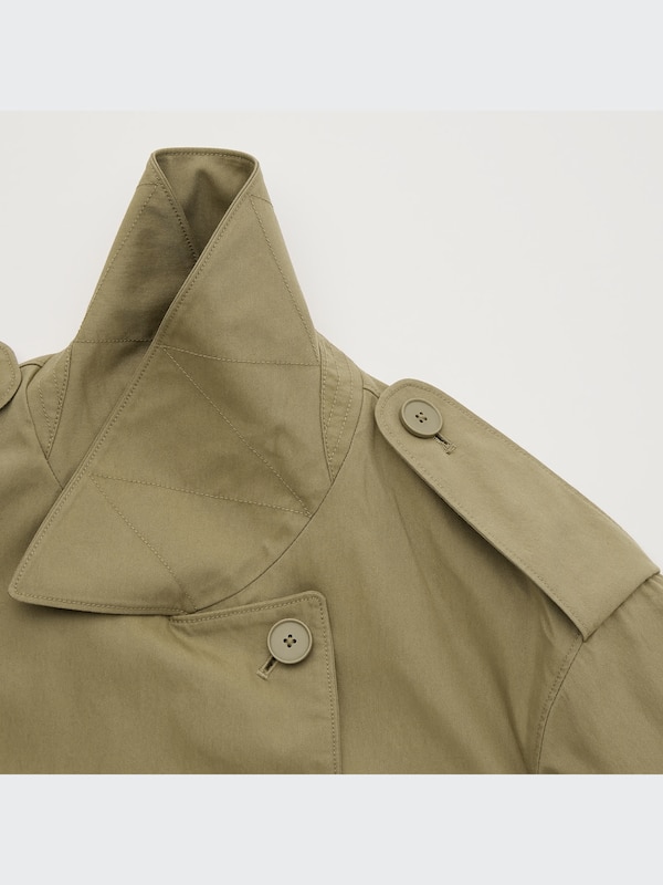 U Double-Breasted Trench Coat